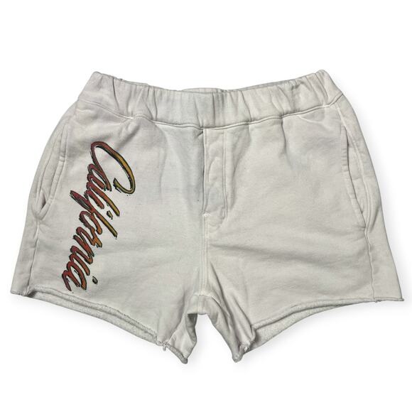 MOTHER The Quickie Roller Short Fray XS California Coast Tie Dye White Sweat - Picture 2 of 12